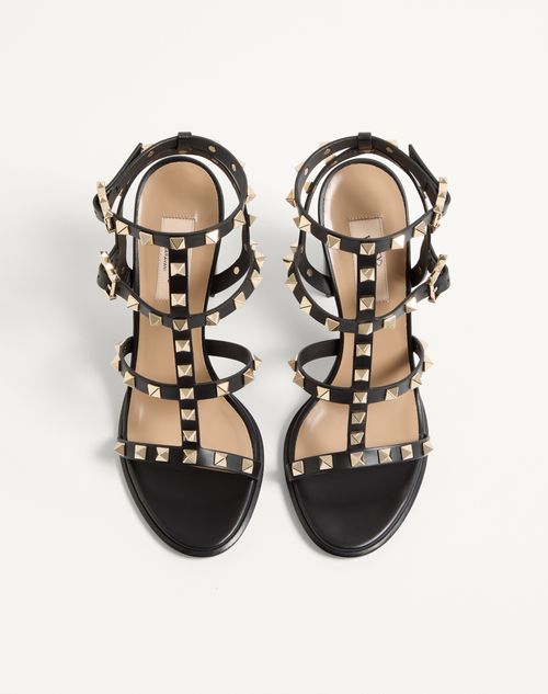 Valentino Garavani - Rockstud Ankle Strap Sandal 90 Mm - Black - Woman - Sandals